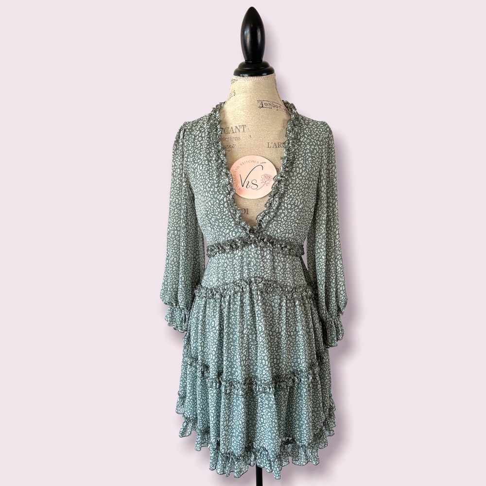 Saints + Secrets Baby Doll Mini Dress Open Back Large